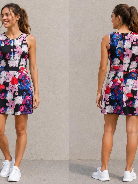 BONGO Dresses & Skirts - BONGO Black Multi Floral Sleeveless Mini Dress